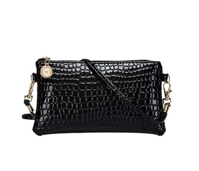 Leather Crocodile Pattern Handbag For Women - Black - Zoom Image 1