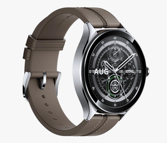 Xiaomi Redmi Watch 2 Pro BT-Silver case With Brown Leather  Strap - Zoom Image 2