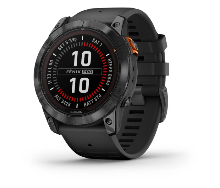 Garmin 010-02778-01 Fenix 7X Pro Solar Edition Slate Grey with Black Band - Zoom Image 1