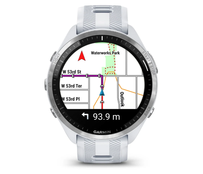 Garmin 010-02809-11 Forerunner 965 Titanium Bezel With Whitestone Case And Whitestone/Powder Grey Silicone Strap Running Smart Watch - Zoom Image 5