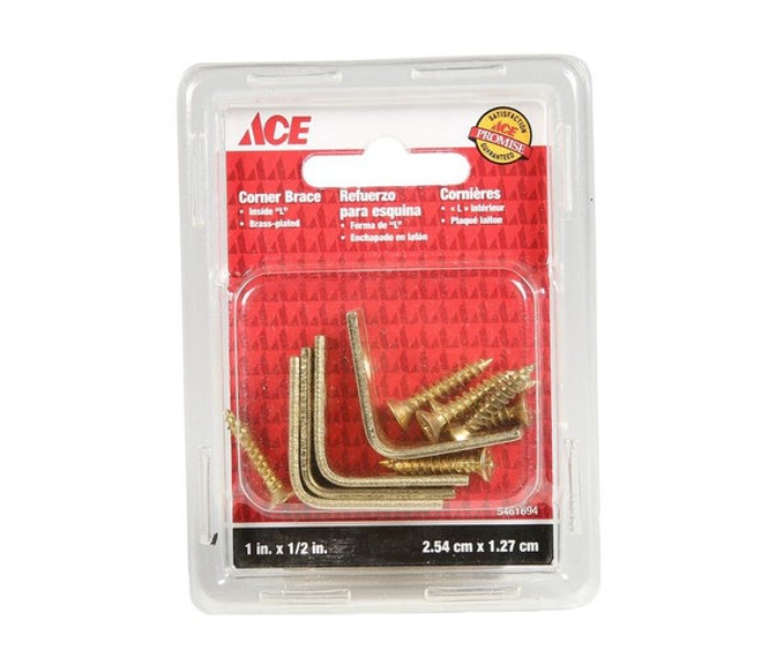 ACE Pack of 4 Corner Brace With Screws - Zoom Image