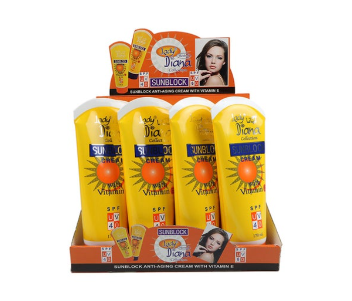 Lady Diana 4-Piece Sunblock Cream With Vitamin E SPF UV 40 - Zoom Image