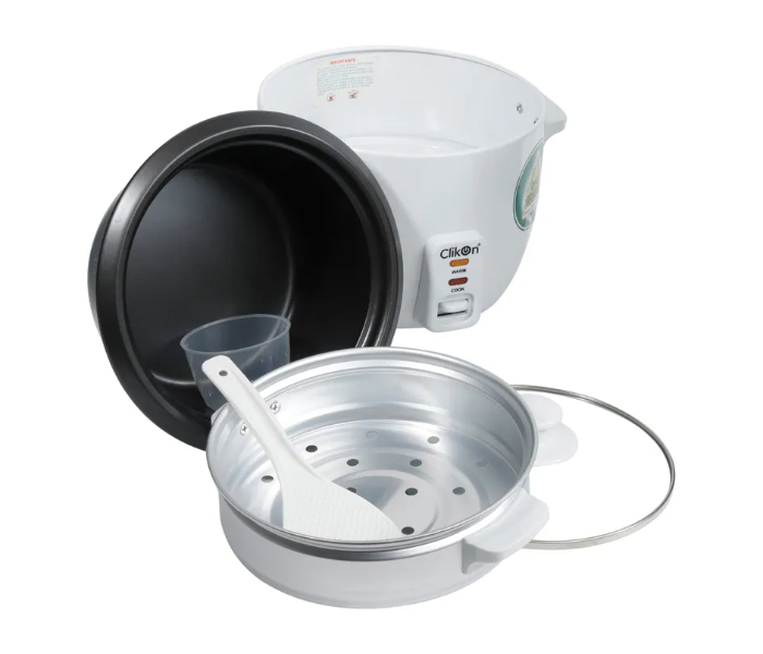 Clikon CK2702 1.5 Litres Rice Cooker With Steamer - White - Zoom Image 2