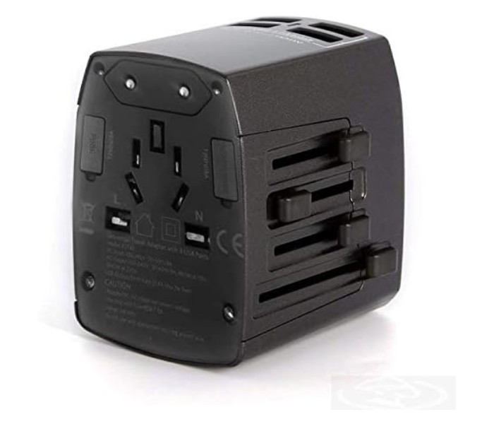 Anker Universal Travel Adapter With 4 USB Ports - Black - Zoom Image 2