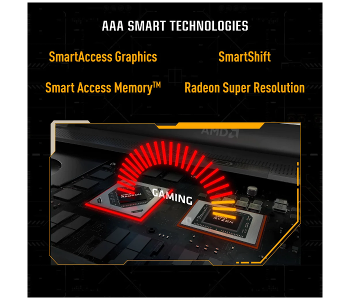 Asus Tuf Gaming A16 Advantage Edition FA617NS-N3002W 16 Inch FHD Plus AMD Ryzen 7735HS 16GB RAM 512GB SSD 8GB AMD Radeon RX7600S Windows 11 Home Laptop - Black - Zoom Image 6