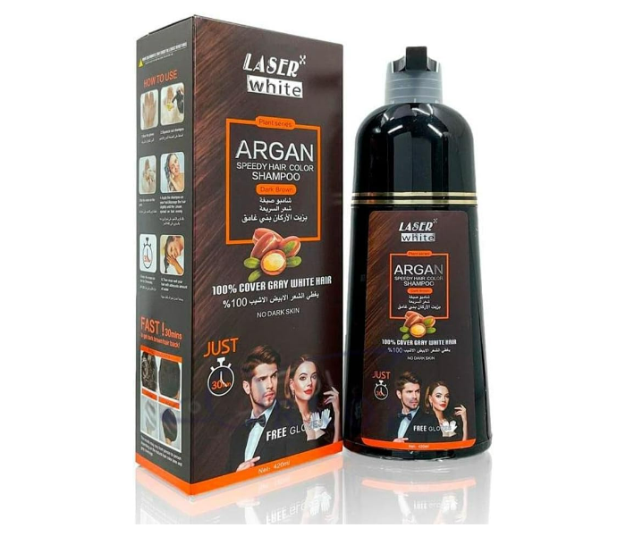 Argan oil Speedy Hair Color Shampoo Unisex 500 ml Brown - Zoom Image