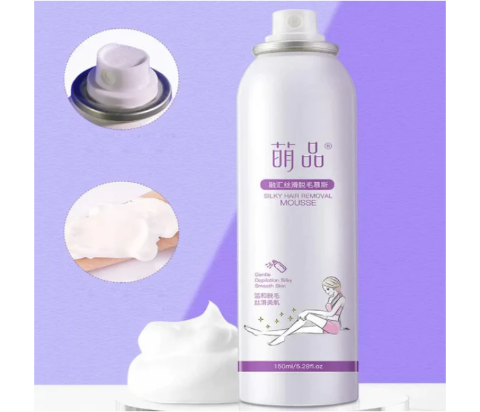 Silky 150 ml Natural Body Hair Removal Spray Foam for Legs, Arms, Underarms, Chest, Back for Men and Women Skin Care - Zoom Image 2