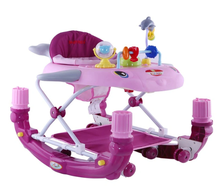 Baby plus BP7747-PINK Baby Walker - Pink - Zoom Image 1