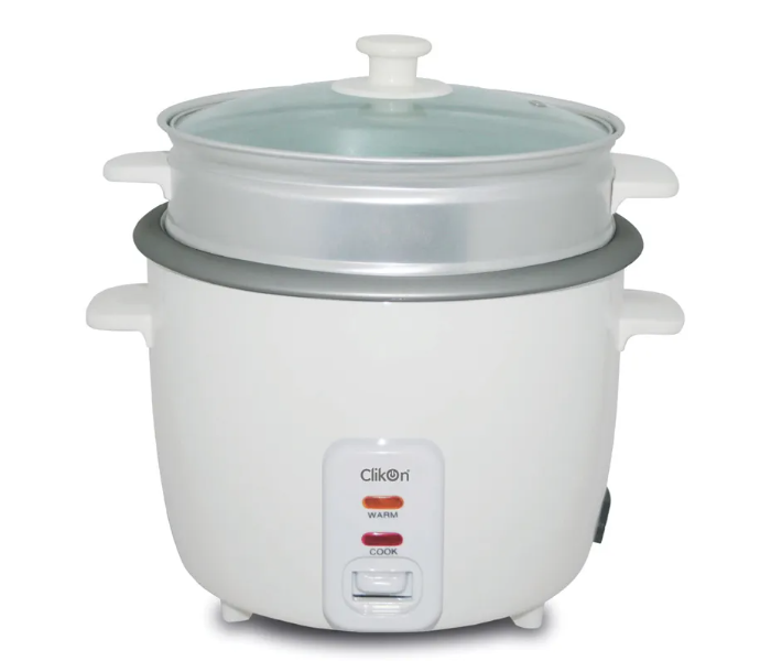 Clikon CK2702 1.5 Litres Rice Cooker With Steamer - White - Zoom Image 1