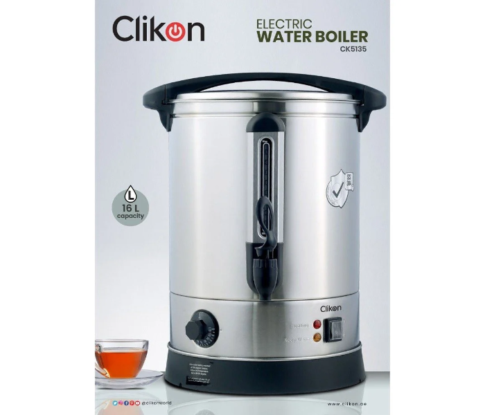 Clikon CK5135 16L Stainless Steel Water Boiler - 2500W - Zoom Image 2