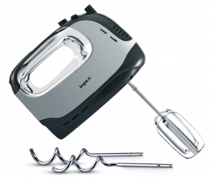 Impex HM 3301 300 Watt Hand Mixer with 5 Speed settings - Silver and Black - Zoom Image 1