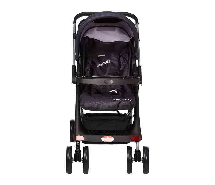 Baby plus BP4958GREY/BLACK Sunshade Canopy Pram Stroller - Grey and Black - Zoom Image 2