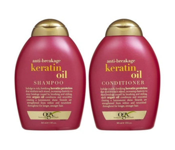 Ogx Pack Of 2 Anti-Breakage Keratin Oil Shampoo And Conditioner Set - Zoom Image