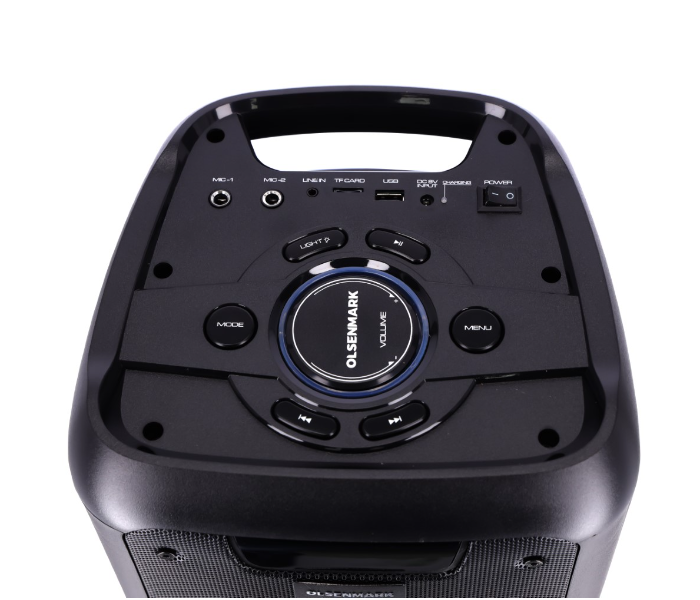 Olsenmark OMMS1285 Rechargeable Party Speaker, 12000W PMPO - Black - Zoom Image 5