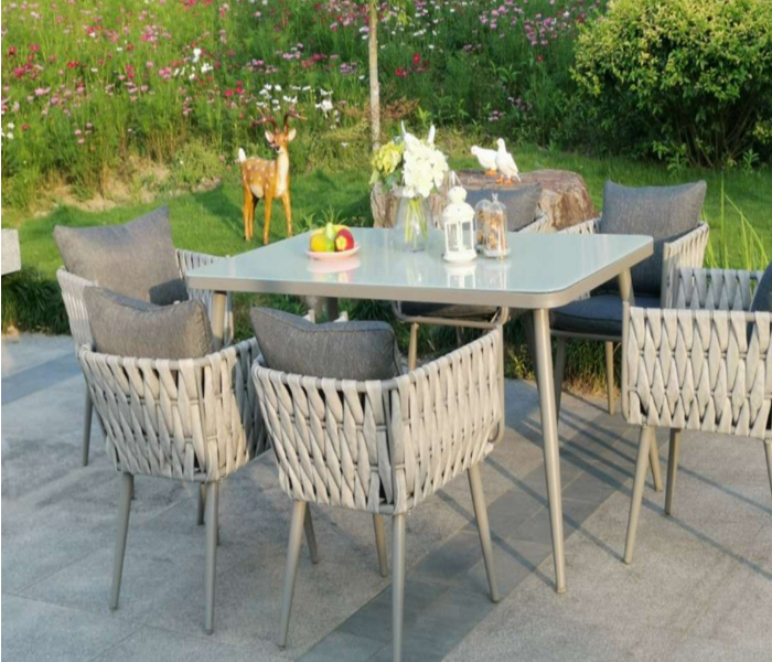 Outdoor dining set 6 seats with cushions. - Zoom Image 4