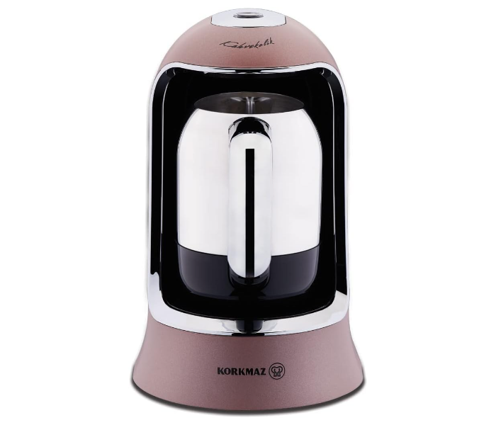 Korkmaz A860-06 Sleek And Stylish Kahvekolik Coffee Maker Rosegold-Chrome - Zoom Image 2