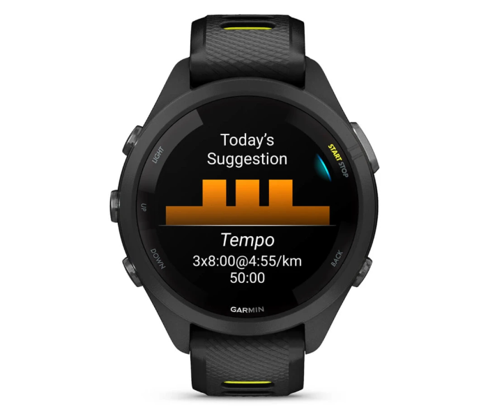 Garmin 010-02810-13 Forerunner 265S With Black Bezel And Black/Amp Yellow Silicone Strap Smart Watch - Zoom Image 3