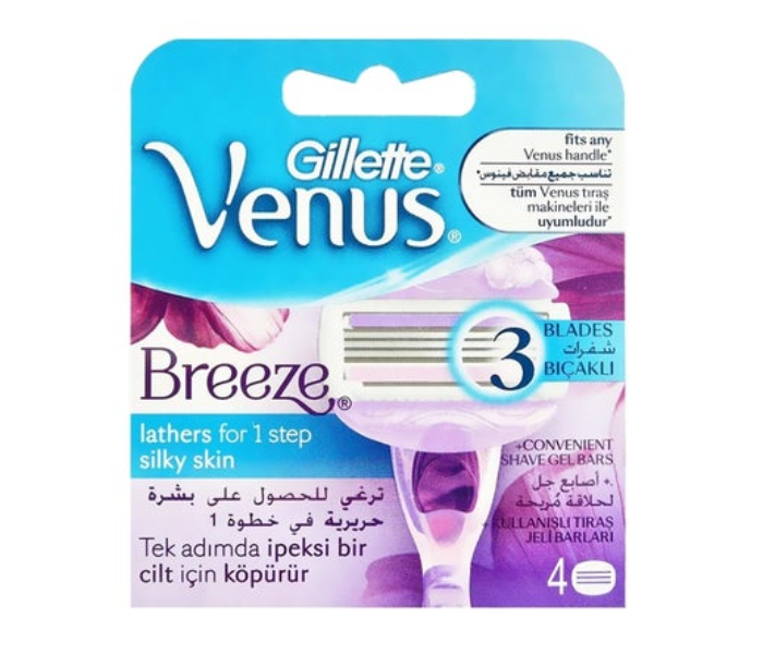 Gillette Pack Of 4 Venus Breeze Razor Blades - Zoom Image