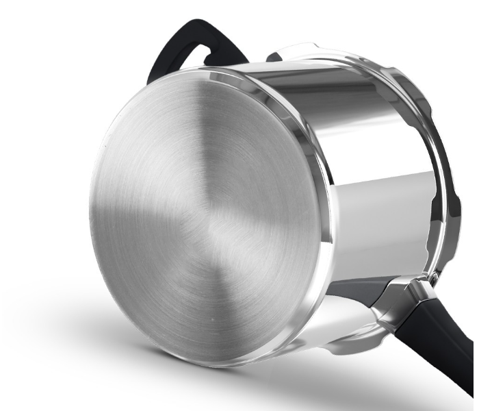 Delici ADPC3E 3Litre Dripless Aluminium Pressure Cooker - Silver - Zoom Image 2