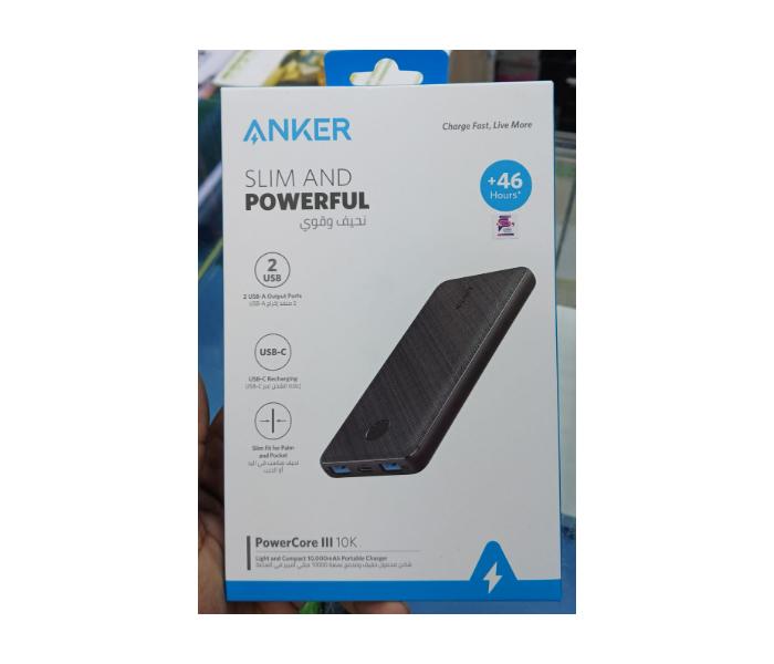 Anker PowerCore III 10K Slim  10000 mAh Power Bank - Black - Zoom Image 1