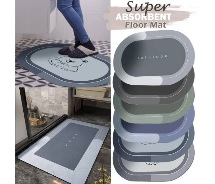 Anti Slip Water Absorbent Door Mat For Bathroom, Floor, Absorbent Quick-Drying Mat Shower - Assorted Colors - Zoom Image 3