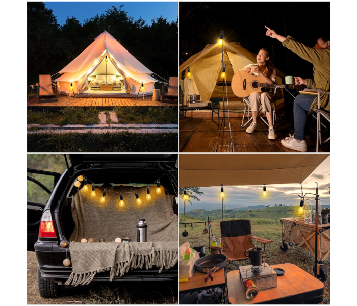 Portable Rechargeable Outdoor Camping Hanging Type-C Charging Retro Bulb Decoration Light - Zoom Image 4