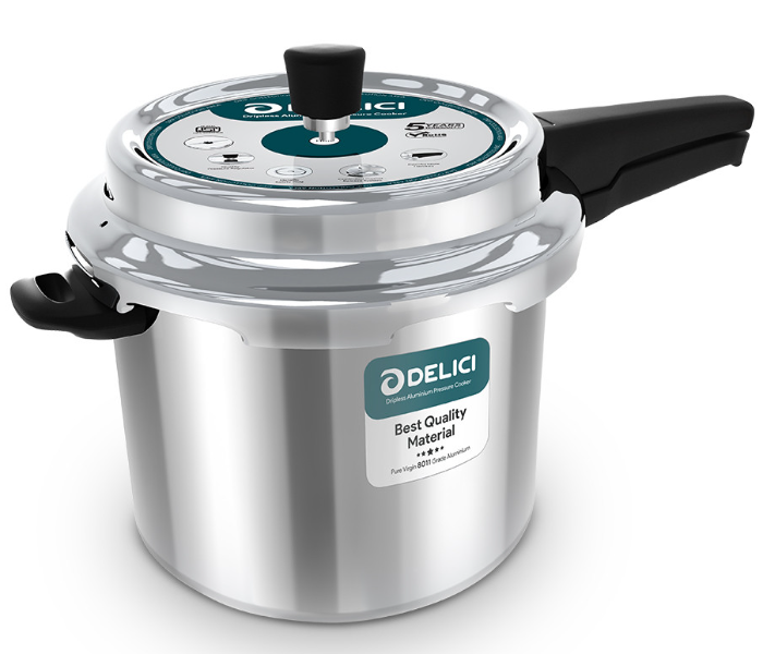 Delici ADPC3E 3Litre Dripless Aluminium Pressure Cooker - Silver - Zoom Image 1