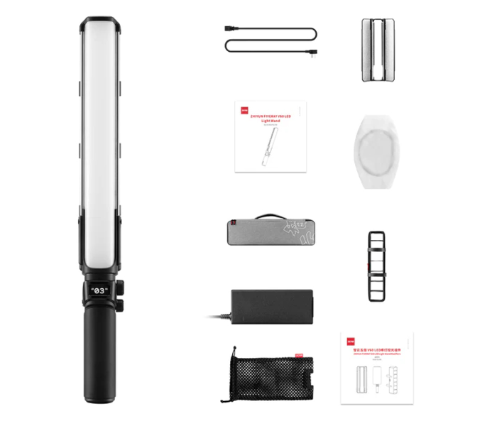 Zhiyun FiveRay V60 LED Light Tube Combo - Black - Zoom Image 1