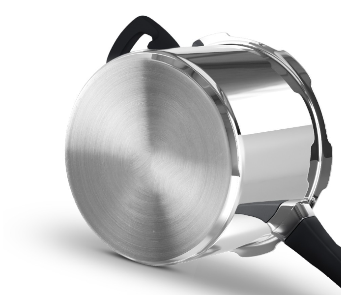 Delici ADPC5E 5Litre Dripless Aluminium Pressure Cooker - Silver - Zoom Image 2