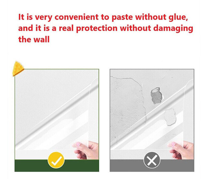 Jongo Wall Protective Film Scratch-Resistant Anti-Dirty Does Not Hurt The Wall Home Transparent Electrostatic Wall Protection Sticker-Wall Protective Film 45cm*5m  - Zoom Image 5