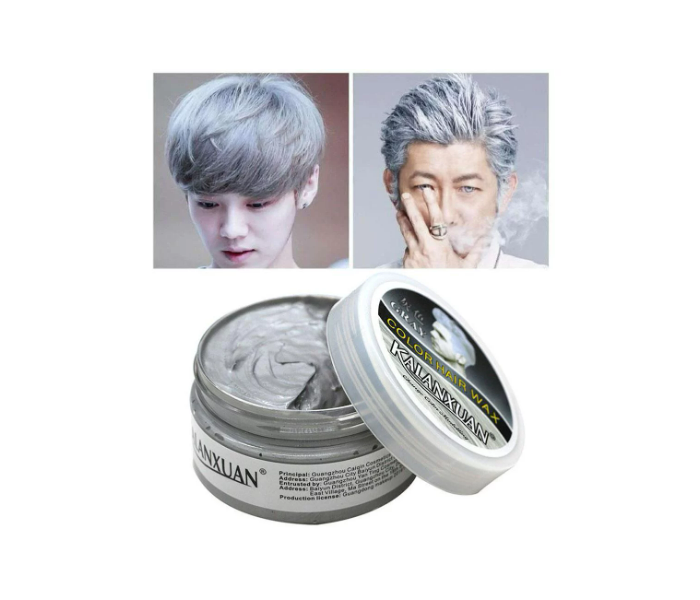 Unisex Tansparent Natural Hair Color Wax Cream - Grey - Zoom Image 2