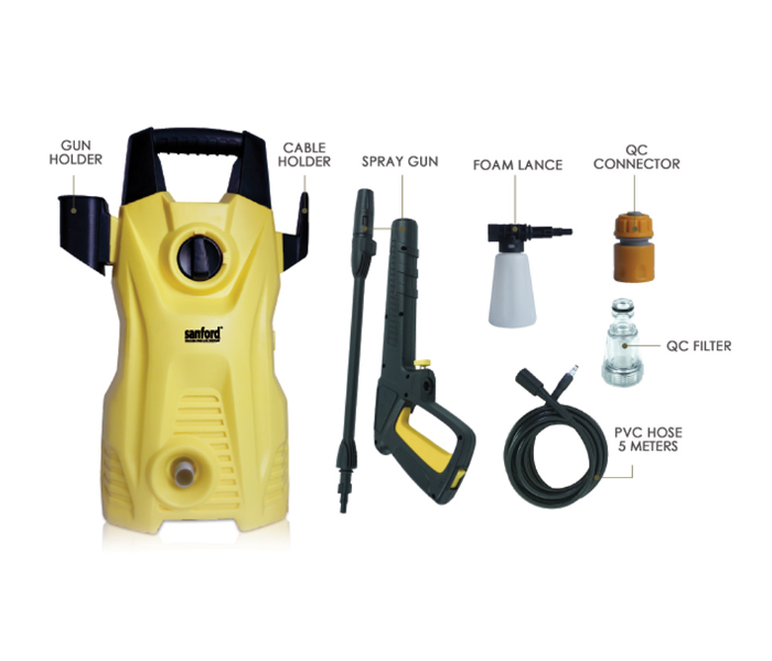 Sanford SF8503HPW BS 1200W Car Washer - Yellow - Zoom Image 2