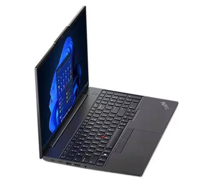 Lenovo 21JN0022GR Thinkpad E16 16 Inch WUXGA Display Intel Core i7 13Th Gen 8GB RAM 512GB SSD Intel IRIS Graphics English Arabic Keyboard DOS Laptop - Black  - Zoom Image 2