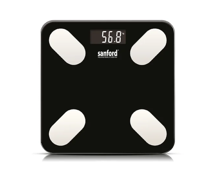 Sanford SF1525FPS Body Fat Monitor Scale with Bluetooth - Black - Zoom Image 1