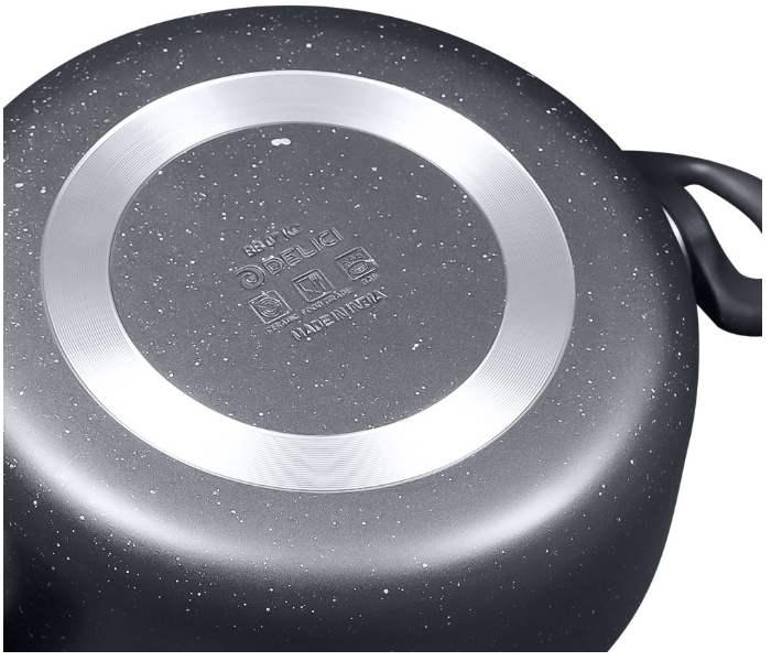 Delici ASP28GE 28cm Granite Nonstick Sauce Pan - Grey - Zoom Image 3