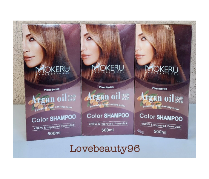 MOKERU Argan oil Speedy Hair Color Shampoo Unisex 500ml Natural Black  - Zoom Image 3