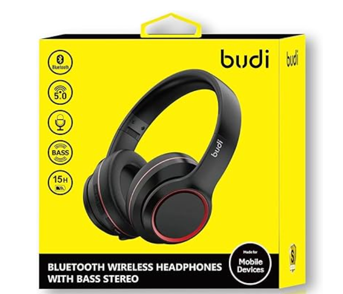 Budi Bluetooth Stereo Headphone - Black - Zoom Image 5