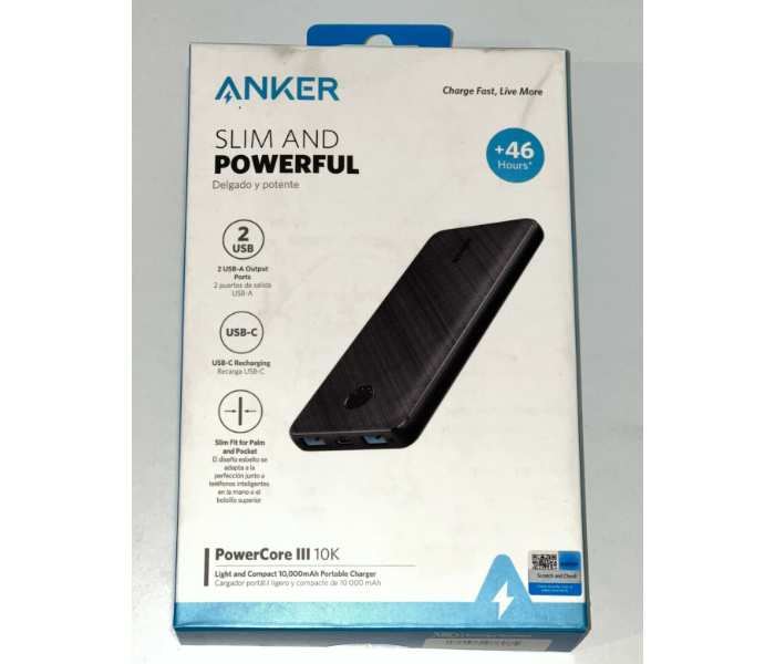 Anker PowerCore III 10K Slim  10000 mAh Power Bank - Black - Zoom Image 2