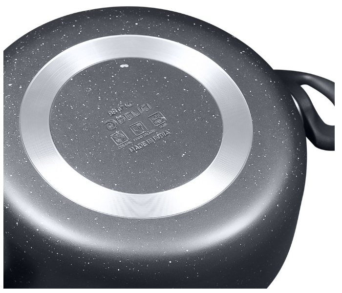 Delici ASP30GE 30cm Granite Nonstick Sauce Pan - Grey - Zoom Image 3