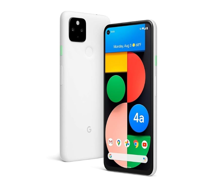 Google Pixel 4a with 5G - Android Phone - Smartphone with Night Sight and Ultrawide Lens - Clearly White Refurbished - Zoom Image 1