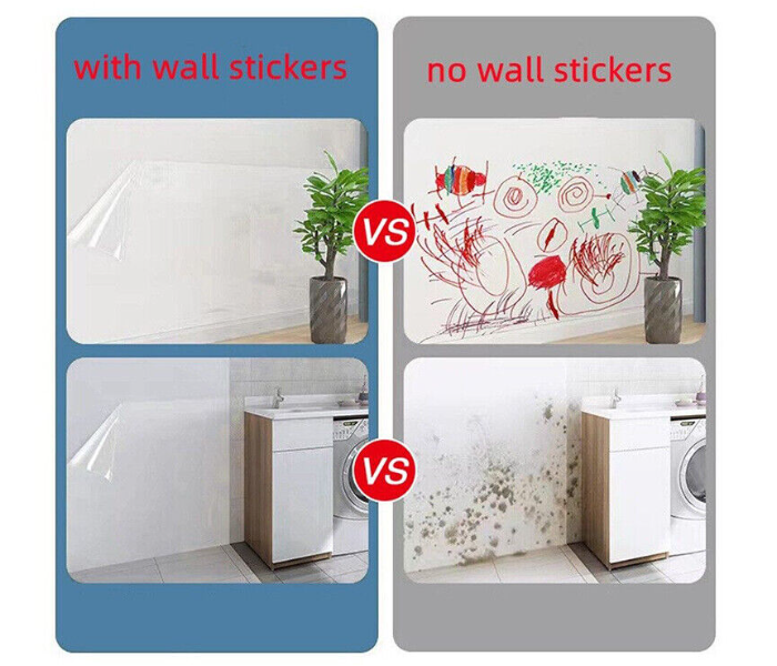 Jongo Wall Protective Film Scratch-Resistant Anti-Dirty Does Not Hurt The Wall Home Transparent Electrostatic Wall Protection Sticker-Wall Protective Film 45cm*5m  - Zoom Image 7