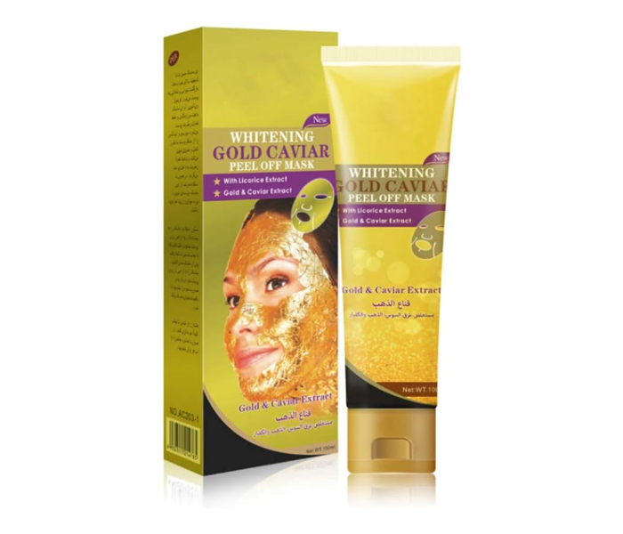 Gold Facial Tearing Peel off Moisturizing Mask, Whitening Pores Cleaning Face Caviar Mask Skin Care for All Skin Types, Remove Wrinkles Repair Skin Anti-aging Deep Cleaning Mask - Zoom Image 1