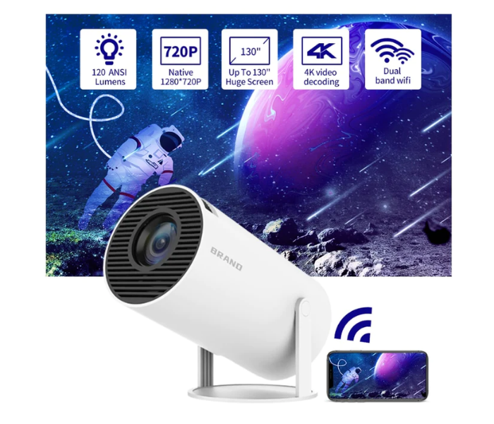 Portable 4K Mini Smart Wifi Projector  - Zoom Image 3