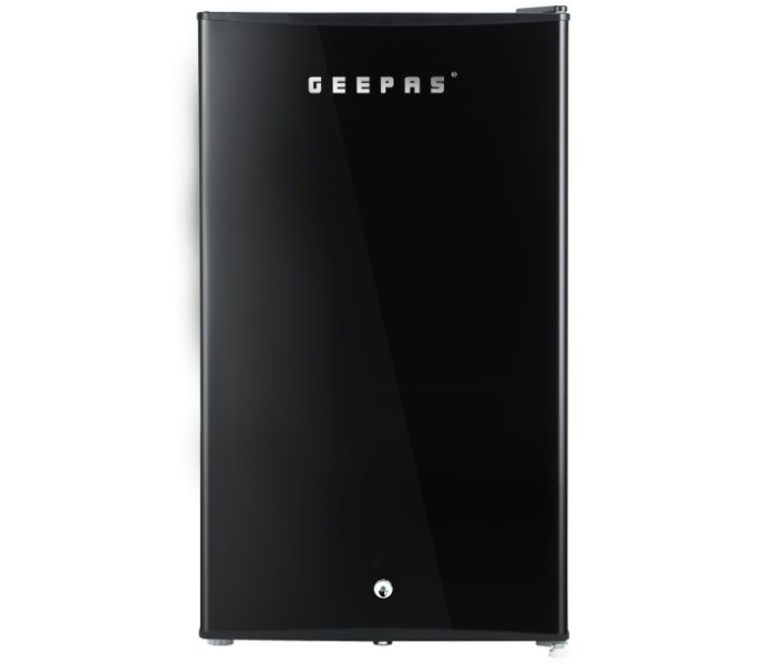 Geepas GRF1212BXE 120 Litre Single Door Retro Mini Defrost Fridge - Black - Zoom Image 1