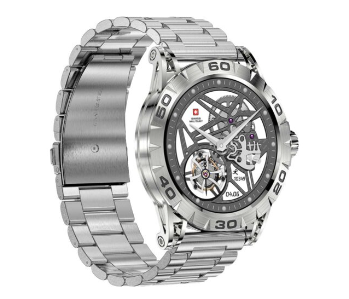 Swiss Military Dom 2 Smart Watch with Metal Strap - Silver - Zoom Image 4