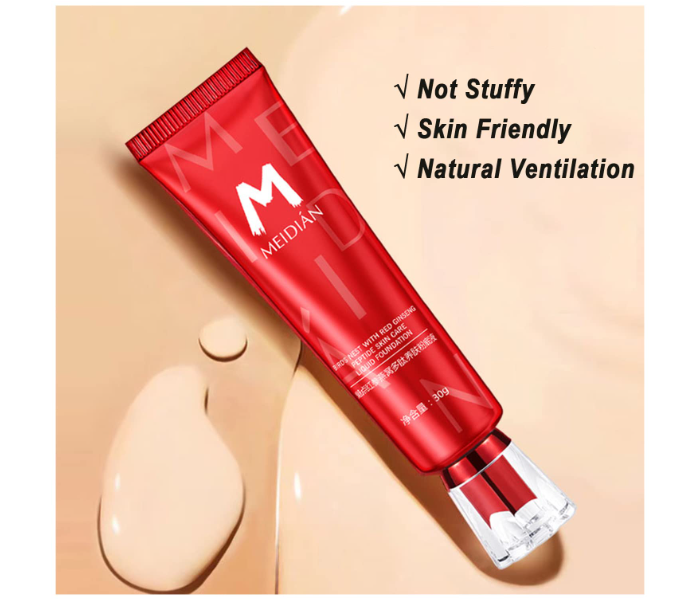 High Quality Liquid Foundation Concealer Moisturizing Flawless Waterproof Birds Nest with Red Ginseng Peptide Skin Care Polypeptide Skin Nourishing Liquid Foundation Make up Natural color - Zoom Image 4