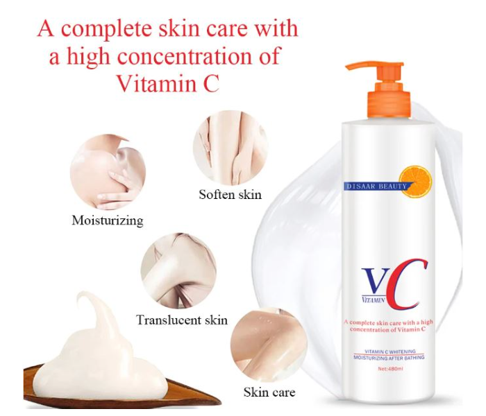 Vitamin C Body Creams 480ml Moisturizing Whitening Face Lotion Remove Melanin Firming Anti Wrinkle Repair Skin Care - Zoom Image 4