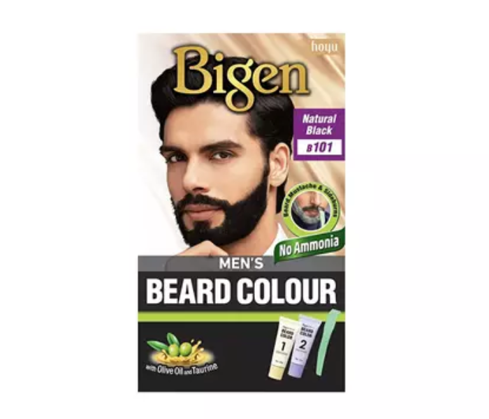 Bigen Original No Ammonia Men's Beard Color Natural Black B101 - Zoom Image 1