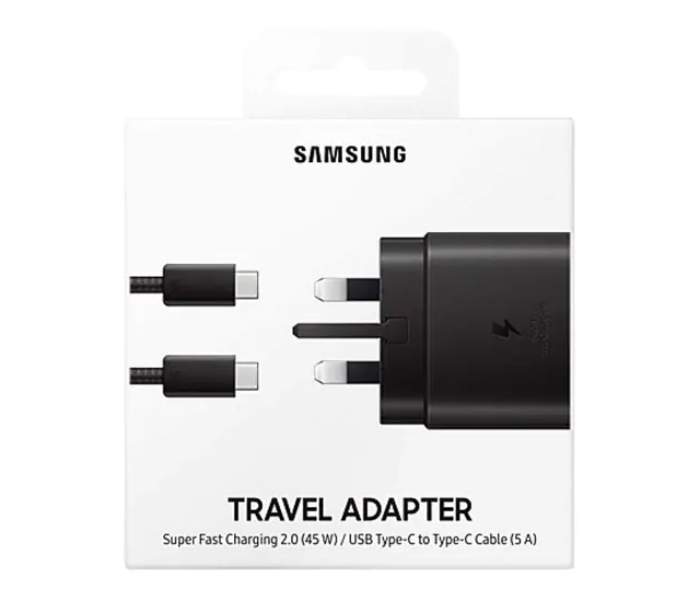 Samsung 45W Travel Adapter With USB Type-C Cable - Black - Zoom Image 2