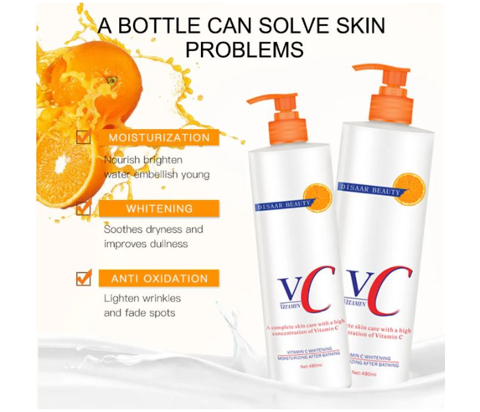 Vitamin C Body Creams 480ml Moisturizing Whitening Face Lotion Remove Melanin Firming Anti Wrinkle Repair Skin Care - Zoom Image 3